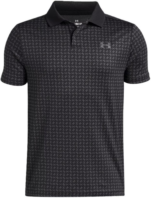Under Armour Matchplay Printed dětské polo, black/castlerock