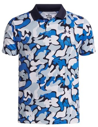 Under Armour Matchplay Printed dětské polo, midnight navy/blue atlantis