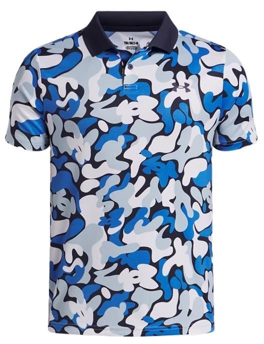 Under Armour Matchplay Printed dětské polo, midnight navy/blue atlantis