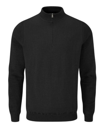 Ping Croy Lined Half Zip pánský svetr, černý