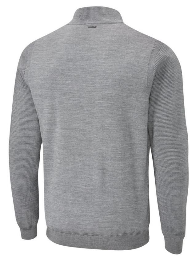 Ping Croy Lined Half Zip pánský svetr, french grey marl