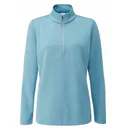 Ping Lyla half zip ribbed dámská fleecová mikina, tranquil blue marl