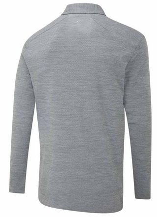 Ping Creek long sleeve pánské polo, rock melange