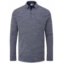 Ping Creek long sleeve pánské polo, navy melange