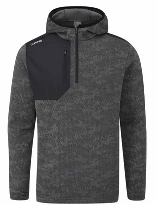 Ping Nexa Hooded half zip fleece pánská mikina, černá