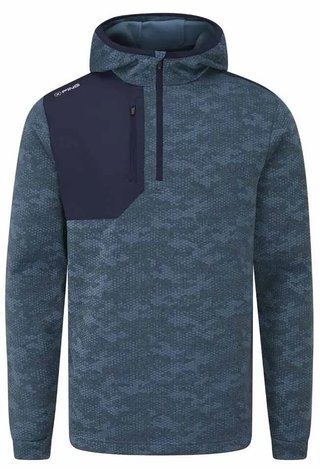 Ping Nexa Hooded half zip fleece pánská mikina, blue fusion/navy