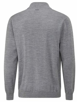 Ping Dorset Quarter zip pánský svetr, šedý