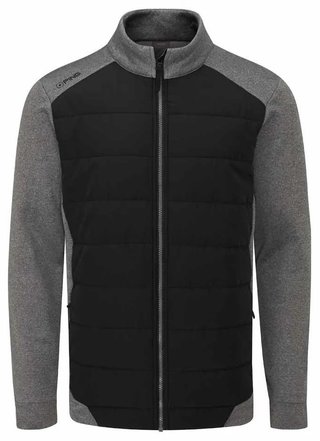 Ping Aiden Hybrid fleece pánská bunda, asphalt marl/black