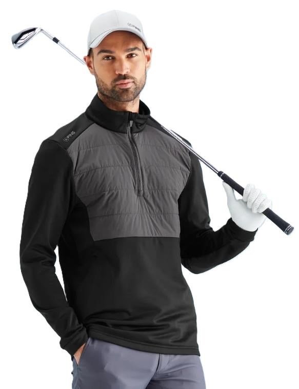 Ping Astbury fleece pánská bunda, černo/šedá