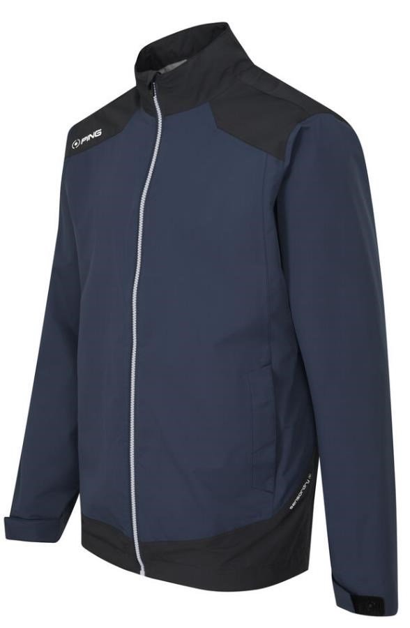 Ping AquaDrive Waterproof pánská nepromokavá bunda, oxford blue/black