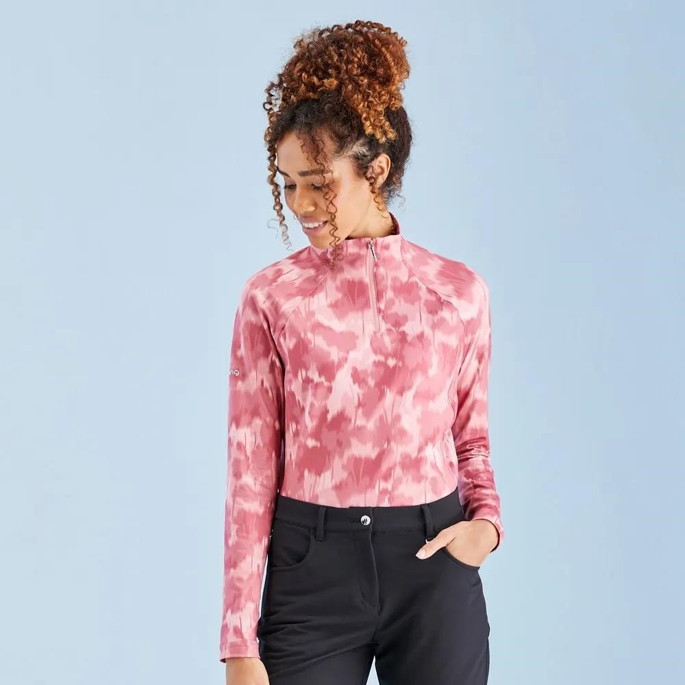 Ping Jasmine Printed long Sleeve dámský top, rose multi