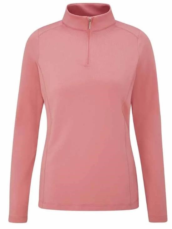 PING Aveline Half Zip dámská mikina, muted pink