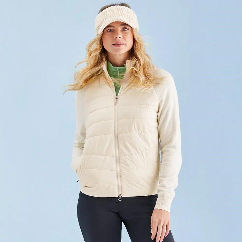 Ping Fran Hybrid full-zip dámská bunda, chalk/egret