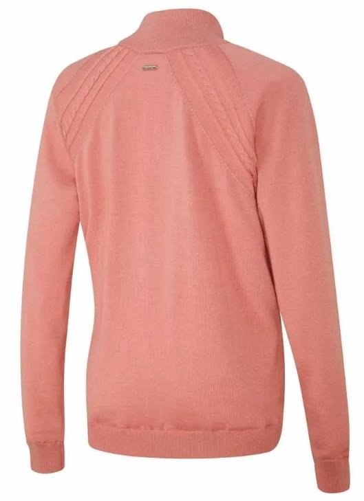 Ping Melodie Half-zip lined dámský svetr, muted pink
