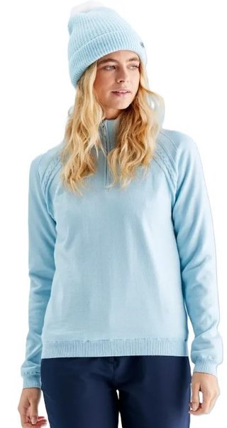 Ping Melodie Half-zip lined dámský svetr, opal