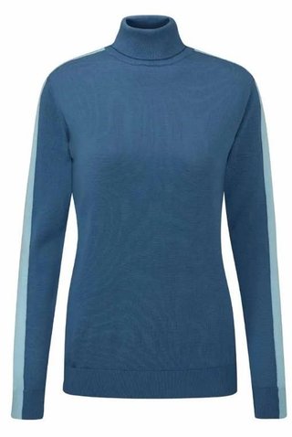 Ping Lockett Roll neck dámský svetr, blue fusion/crystal blue