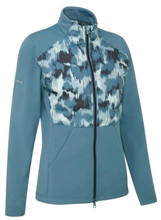 Ping Clare Zoned fleece dámská bunda, blue fusion/navy multi