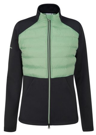 Ping Clare Zoned fleece dámská bunda, black/eucalyptus multi
