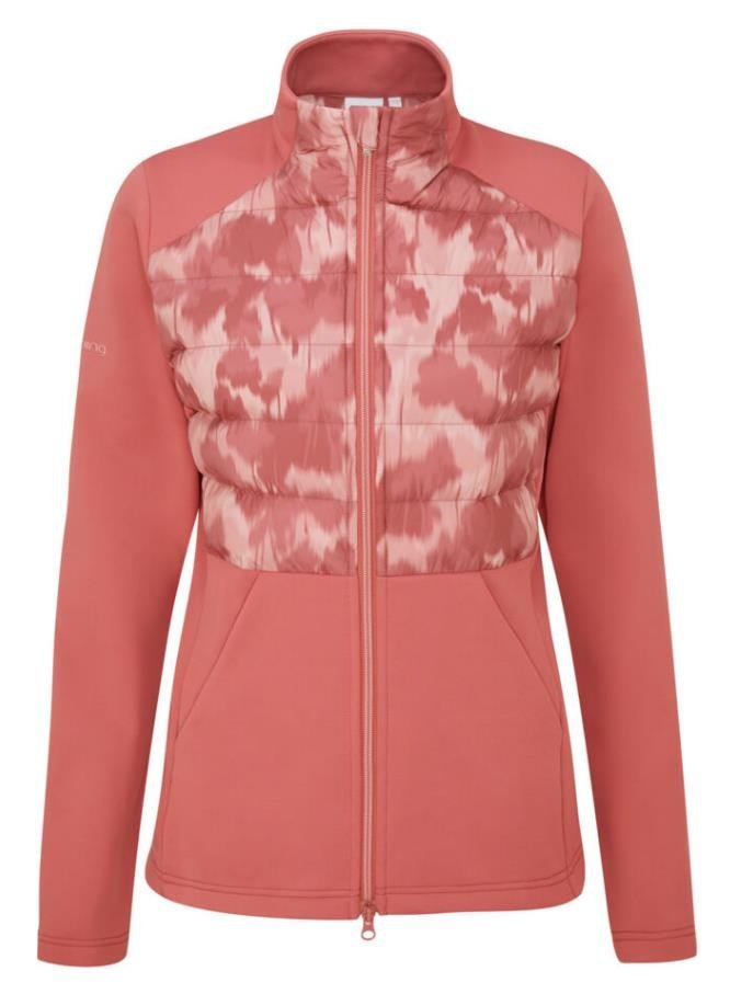 Ping Clare Zoned fleece dámská bunda, rose/rose multi