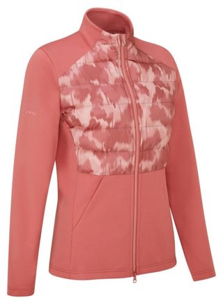 Ping Clare Zoned fleece dámská bunda, rose/rose multi