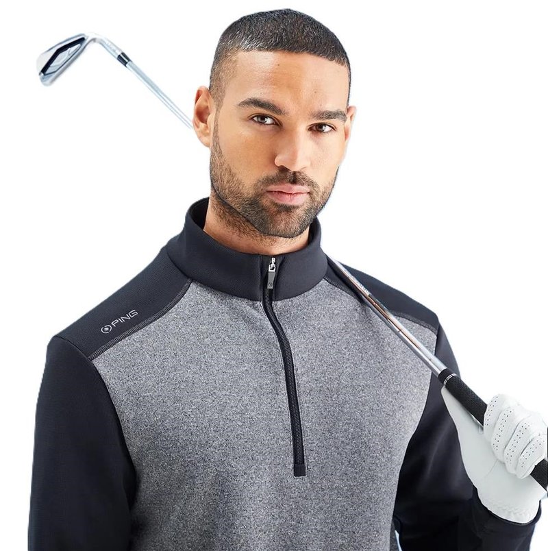 Ping Ramsey pánská mikina, black marl/black