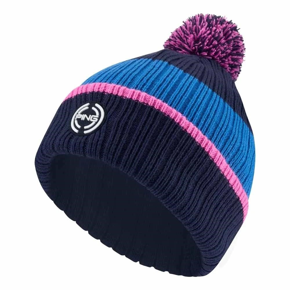 Ping Bassett Striped Knitted pánská zimní čepice, navy/tidal blue multi