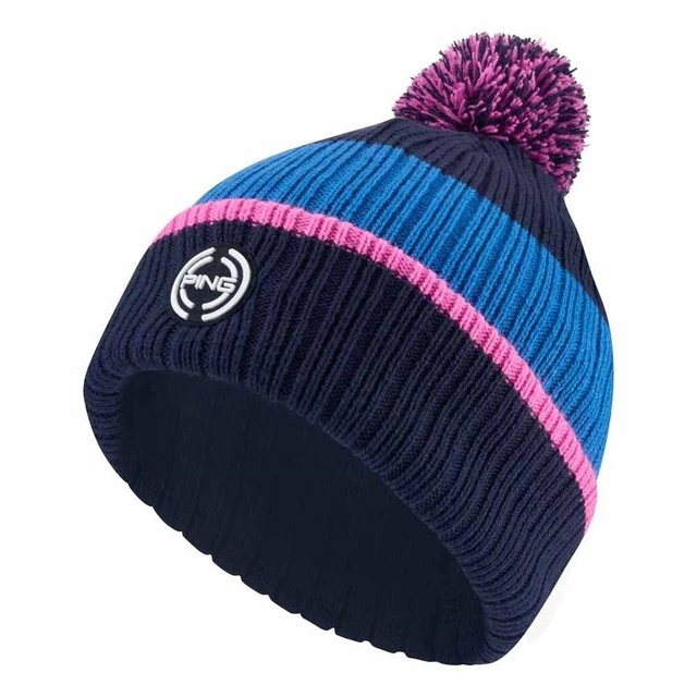 Ping Bassett Striped Knitted pánská zimní čepice, navy/tidal blue multi