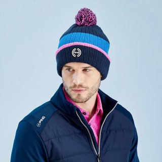 Ping Bassett Striped Knitted pánská zimní čepice, navy/tidal blue multi