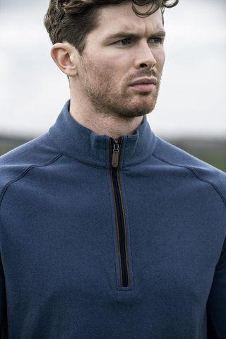 Callaway Brushed Rib 1/4 Zip pánská mikina, modrá