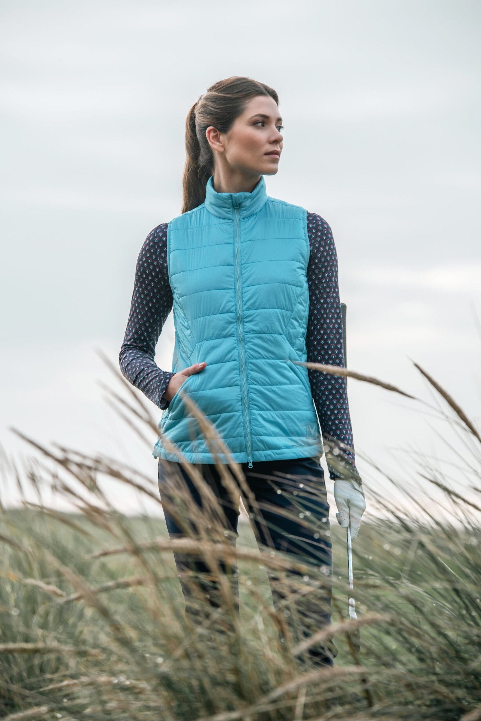Callaway Quilted Puffer dámská vesta, modrá