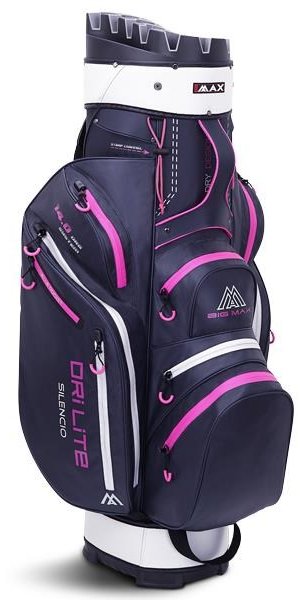 DEMO Big Max Dri Lite Silencio 2 Organizer cart bag, steel blue/stříbrný/fuchsia
