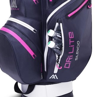 DEMO Big Max Dri Lite Silencio 2 Organizer cart bag, steel blue/stříbrný/fuchsia