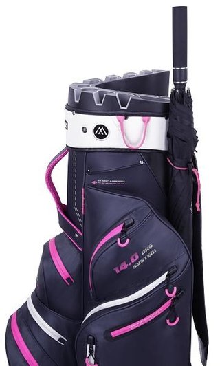 DEMO Big Max Dri Lite Silencio 2 Organizer cart bag, steel blue/stříbrný/fuchsia
