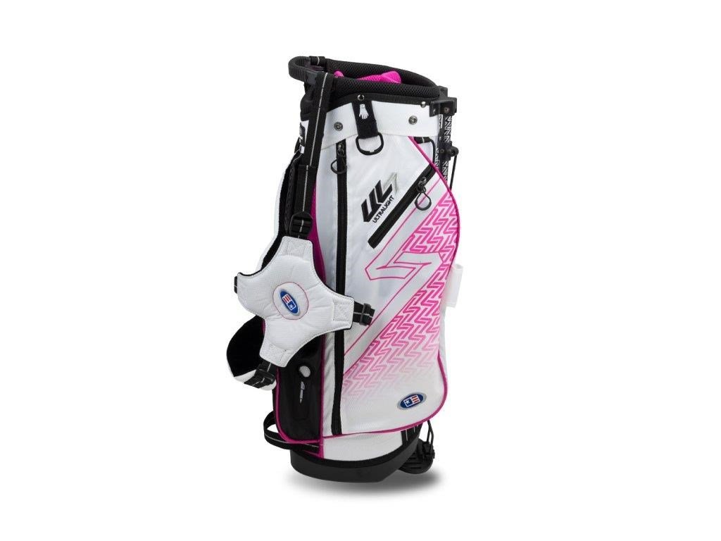 U.S. Kids Golf UL7-48 (122cm) W20 dětský stand bag 24.5", bílo/růžový