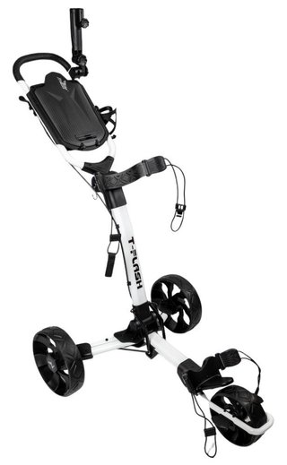 TriLite T-Flash manuální golfový vozík, bílo/černý, karbonový dekor