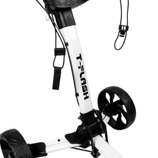 TriLite T-Flash manuální golfový vozík, bílo/černý, karbonový dekor