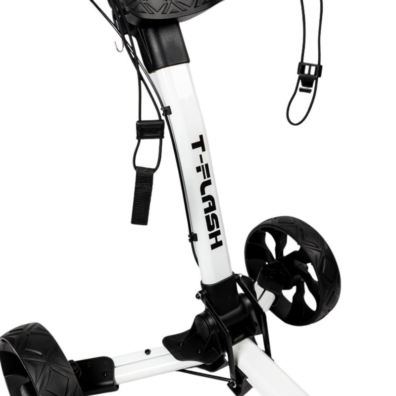 TriLite T-Flash manuální golfový vozík, bílo/černý, karbonový dekor