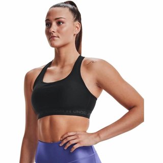 Under Armour Crossback Mid Bra dámská kompresní podprsenka, černá