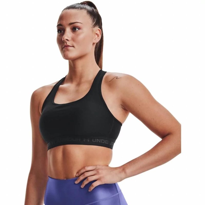 Under Armour Crossback Mid Bra dámská kompresní podprsenka, černá