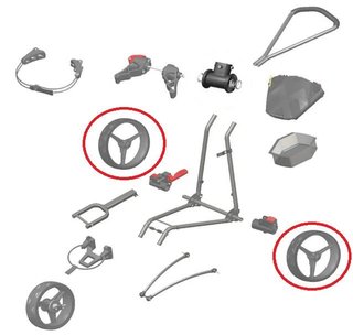 Big Max REAR Wheel náhradní zadní kolečko, 1ks, zelené