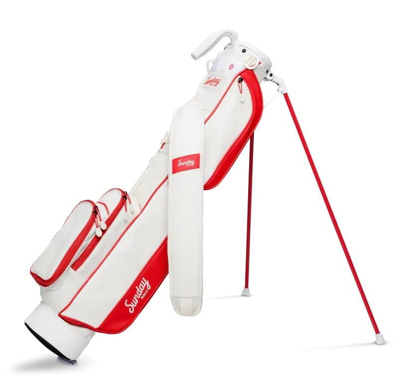 Sunday Golf Loma pencil bag, bílo/červený