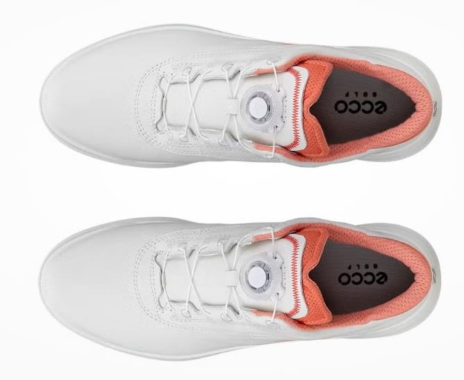 Ecco Core Boa dámské golfové boty, white/burnt coral