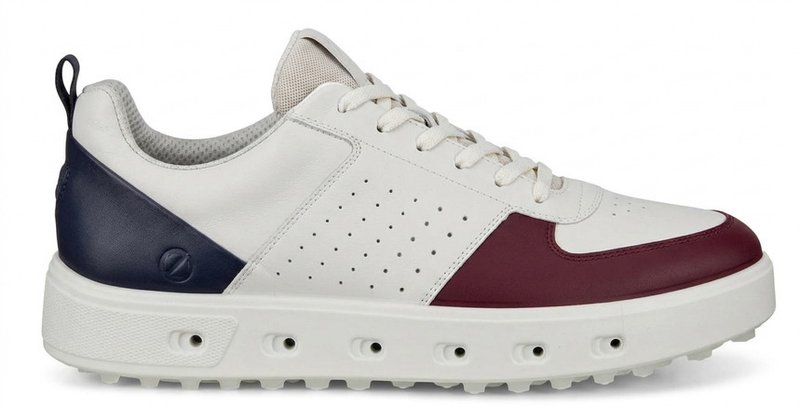 Ecco Street 720 pánské golfové boty, dark ruby/white/marine