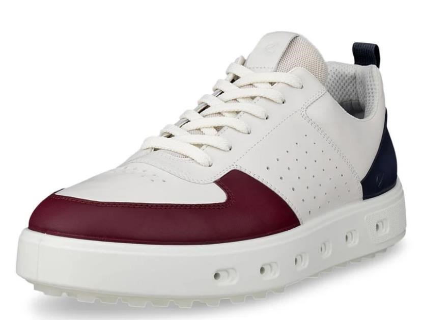 Ecco Street 720 pánské golfové boty, dark ruby/white/marine