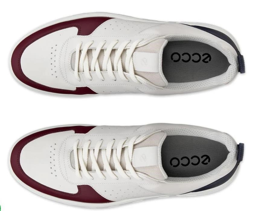 Ecco Street 720 pánské golfové boty, dark ruby/white/marine