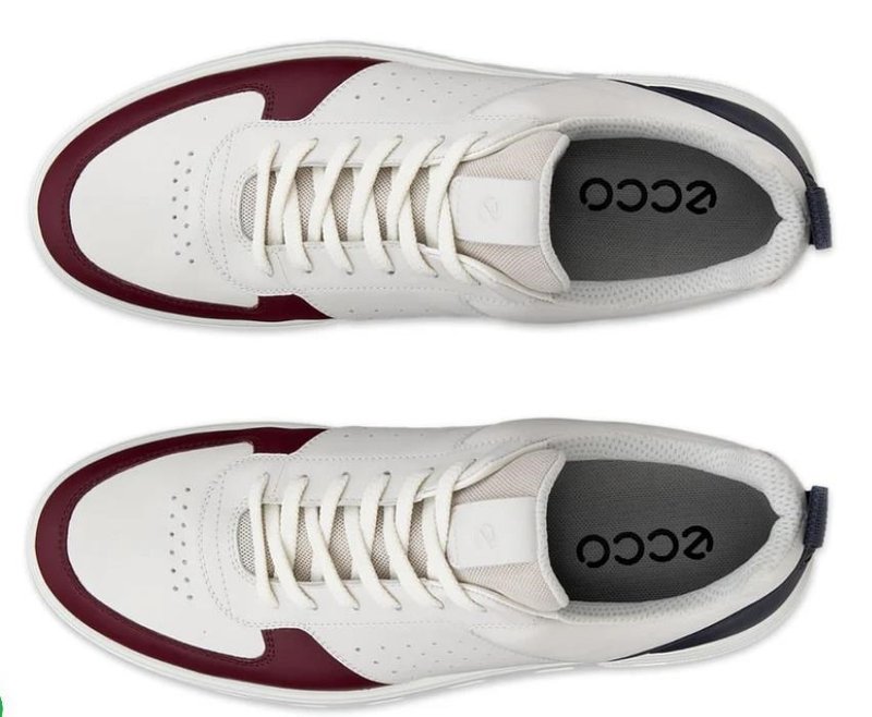Ecco Street 720 pánské golfové boty, dark ruby/white/marine