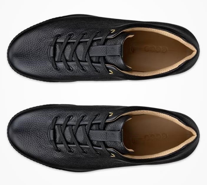 Ecco Golf Street Retro pánské kožené golfové boty, černé
