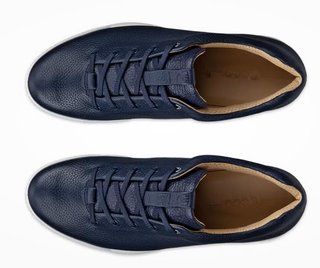 Ecco Golf Street Retro pánské kožené golfové boty, modré