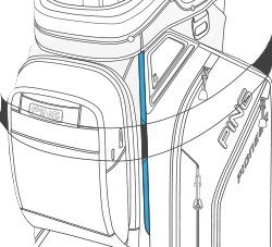 Ping Pioneer 244 cart bag, černo/béžový