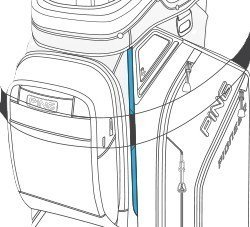Ping Pioneer 244 cart bag, modro/černý